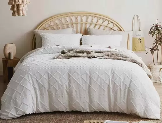 Tufted Dot Embroidery Design bedding sets